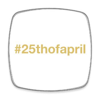 geboren am 25. April Geburtstag birthday - Viereckiger Kühlschrankmagnet - Weiß - Vorne