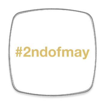 born on May 2nd birthday birthday - Square fridge magnet - white - Front