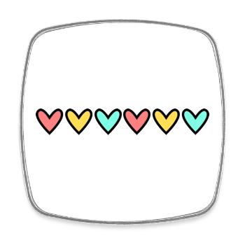 HAPPY BIRTHDAY. HAPPY BIRTHDAY. ANNIVERSARY. - Square fridge magnet - white - Front