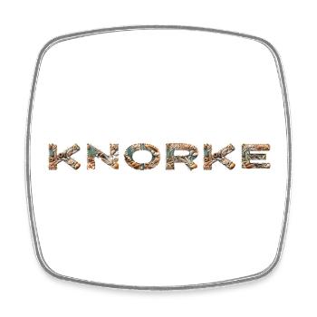 Knorke - Strand mit Muscheln und Schilf - Viereckiger Kühlschrankmagnet - Weiß - Vorne