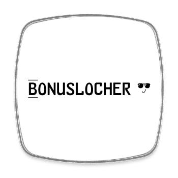 Bonuslocher - Viereckiger Kühlschrankmagnet - Weiß - Vorne