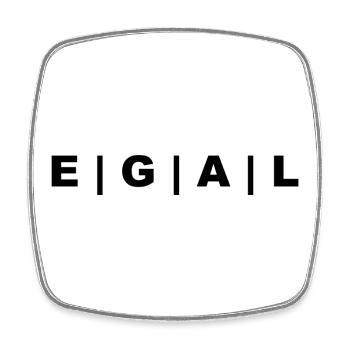 EGAL - Viereckiger Kühlschrankmagnet - Weiß - Vorne