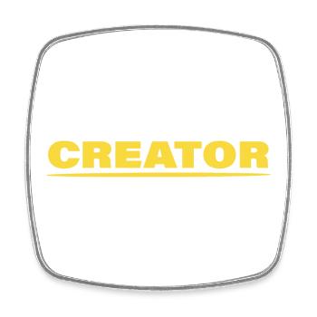 CREATOR - Viereckiger Kühlschrankmagnet - Weiß - Vorne