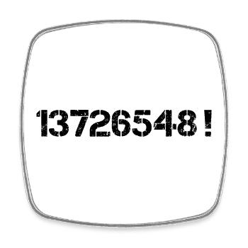 13726548 V8 Motor Sprüche Kolben Zylinder Logo - Viereckiger Kühlschrankmagnet - Weiß - Vorne