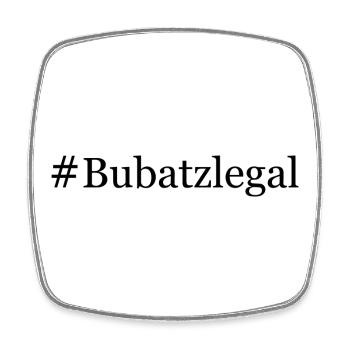 Bubatz Legal - Cannabis Hanf Hashtag Schwarz - Viereckiger Kühlschrankmagnet - Weiß - Vorne