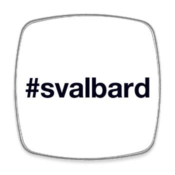 SVALBARD Norvège Norvège Norvège - Magnet carré - blanc - Devant