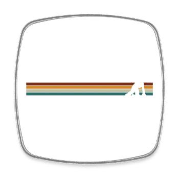 Warten auf Design-Datei - Viereckiger Kühlschrankmagnet - Weiß - Vorne