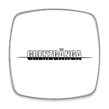 Grenzgänga, Risikofreudig, Dialekt - Viereckiger Kühlschrankmagnet - Weiß - Vorne