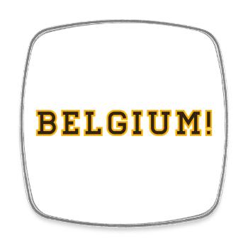 Belgien! - Viereckiger Kühlschrankmagnet - Weiß - Vorne