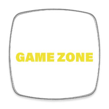 ZONE DE JEU - Magnet carré - blanc - Devant