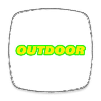 OUTDOOR - Square fridge magnet - white - Front