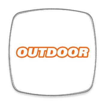 OUTDOOR - Square fridge magnet - white - Front