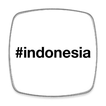 INDONESIA Indonesien Hashtag - Viereckiger Kühlschrankmagnet - Weiß - Vorne