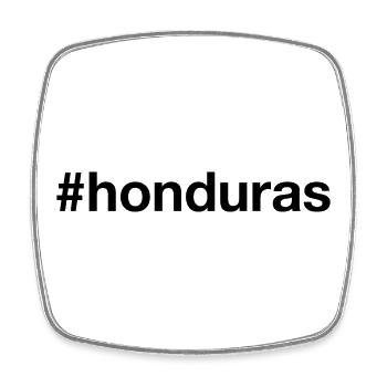 HONDURAS Hashtag - Magnet carré - blanc - Devant