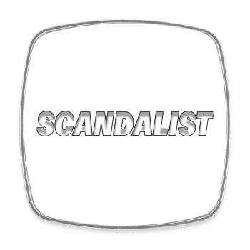 SCANDALIST - Square fridge magnet - white - Front