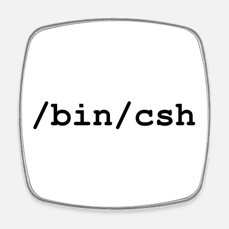 C shell - /bin/csh - Square fridge magnet - white