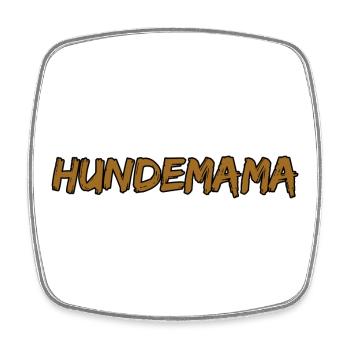Hundemama Pinselgrunge - Viereckiger Kühlschrankmagnet - Weiß - Vorne