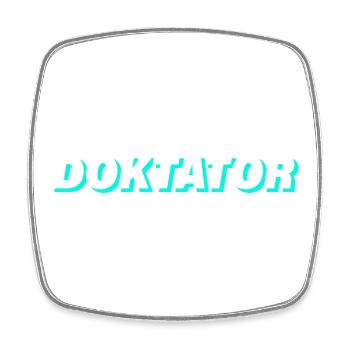 DOKTATOR - Viereckiger Kühlschrankmagnet - Weiß - Vorne
