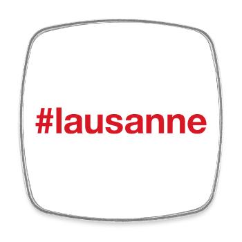 LAUSANNE Suisse Schweiz - Viereckiger Kühlschrankmagnet - Weiß - Vorne