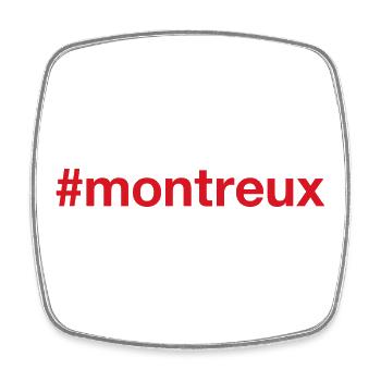 MONTREUX Suisse Schweiz - Viereckiger Kühlschrankmagnet - Weiß - Vorne
