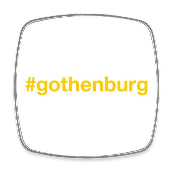 GOTHENBURG Sweden Schweden - Square fridge magnet - white - Front