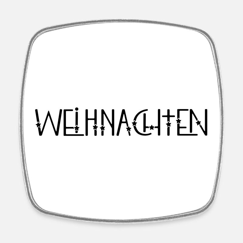 Weihnachten - Viereckiger Kühlschrankmagnet - Weiß