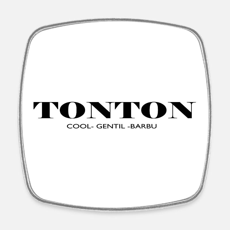 tonton cool gentil barbu - Magnet carré - blanc
