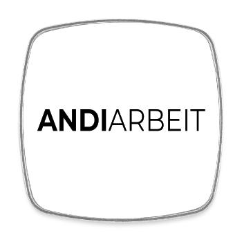 Andi Arbeit Andreas Andy Andrea Geschenk Name - Viereckiger Kühlschrankmagnet - Weiß - Vorne