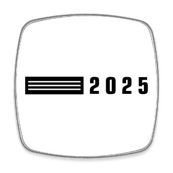2025 Element - Square fridge magnet - white - Front