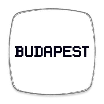 BUDAPEST Hungary Ungarn - Viereckiger Kühlschrankmagnet - Weiß - Vorne