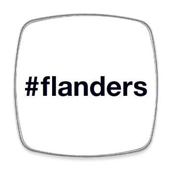 FLANDERS Hashtag Flandern Belgium Belgien - Viereckiger Kühlschrankmagnet - Weiß - Vorne