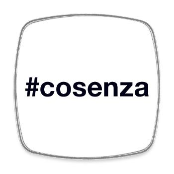 COSENZA Hashtag - Square fridge magnet - white - Front