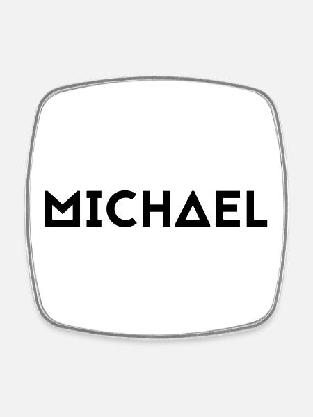 Prénom Michael - Magnet carré - blanc