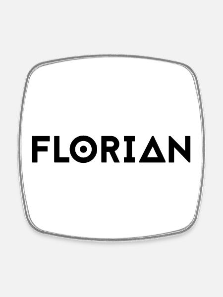 Prénom Florian - Magnet carré - blanc