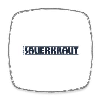 „Genussmittel“ Serie | Sauerkraut - Viereckiger Kühlschrankmagnet - Weiß - Vorne