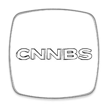 CNNBS Black by Falsches Design - Viereckiger Kühlschrankmagnet - Weiß - Vorne