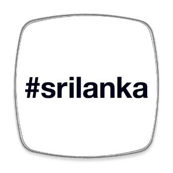 SRI LANKA Hashtag - Square fridge magnet - white - Front