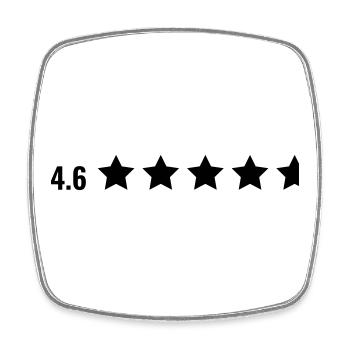 4.6 stars - Nobody is perfect - Square fridge magnet - white - Front