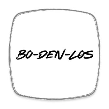 Statement BO-DEN-LOS - Viereckiger Kühlschrankmagnet - Weiß - Vorne