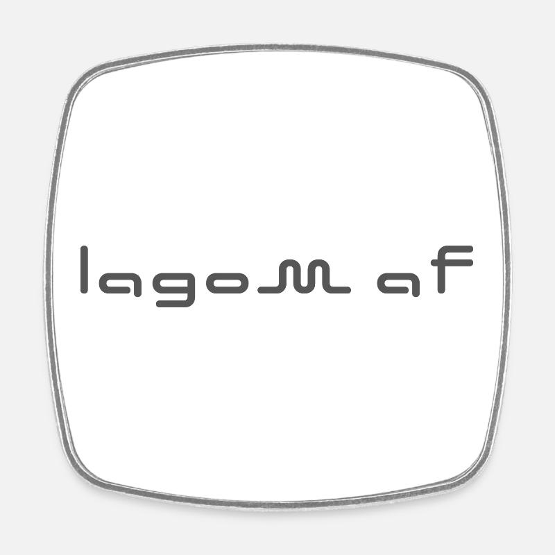 Lagom AF – Équilibre scandinave avec attitude - Magnet carré - blanc