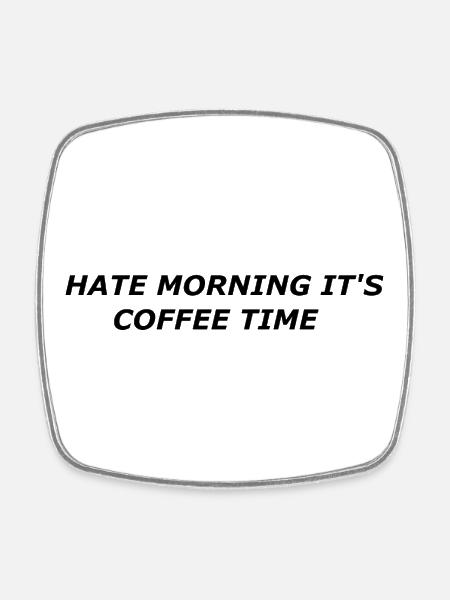 Kaffee - Viereckiger Kühlschrankmagnet - Weiß