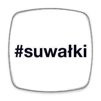 Hashtag Suwalki Polska Pologne - Magnet carré - blanc - Devant