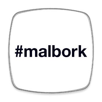 Malbork Polska Poland Hashtag - Square fridge magnet - white - Front