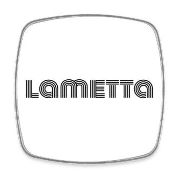 Lametta - Viereckiger Kühlschrankmagnet - Weiß - Vorne