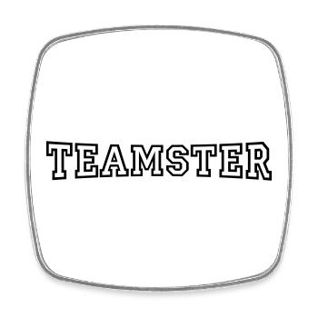 Teamster - Viereckiger Kühlschrankmagnet - Weiß - Vorne