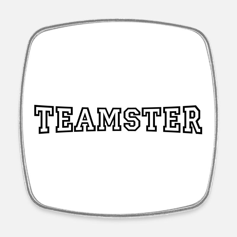 Teamster - Square fridge magnet - white