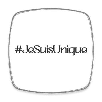 Je suis Unique - Magnet carré - blanc - Devant