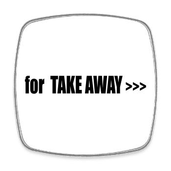 for TAKE AWAY - Square fridge magnet - white - Front