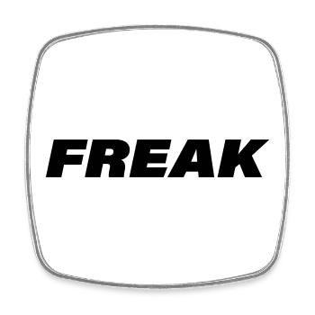FREAK - Viereckiger Kühlschrankmagnet - Weiß - Vorne