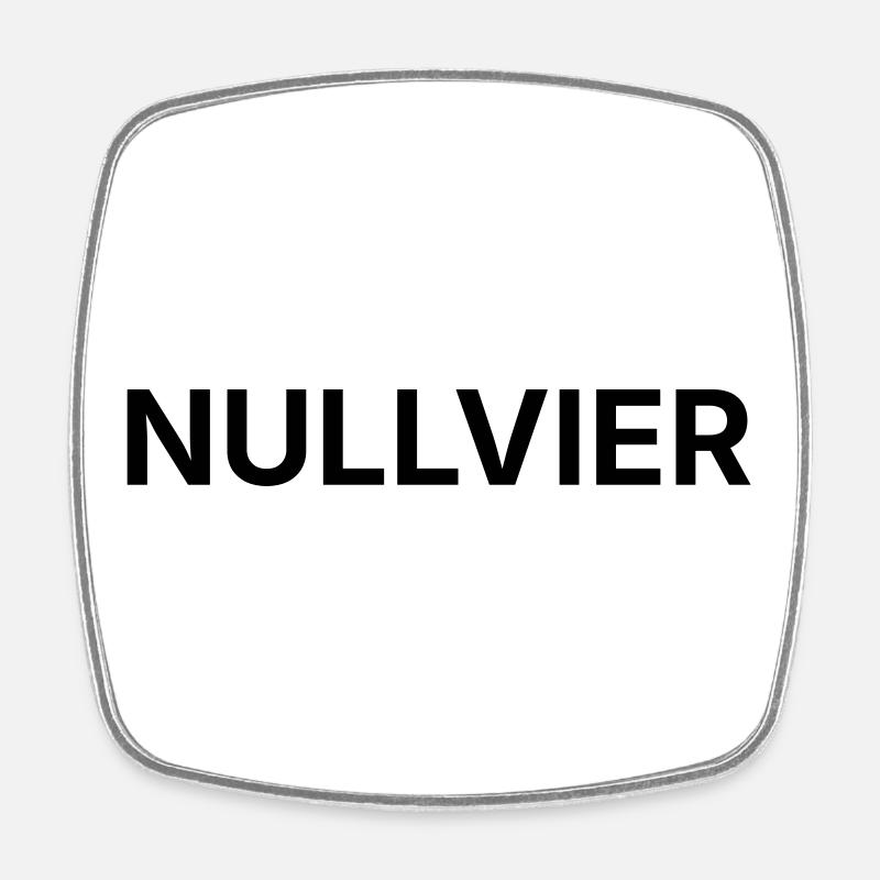 NULLVIER - Viereckiger Kühlschrankmagnet - Weiß
